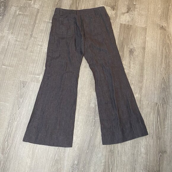 Cabi Brownish Grey Linen Flare Leg Trouser Pants size 8 - Picture 5 of 5